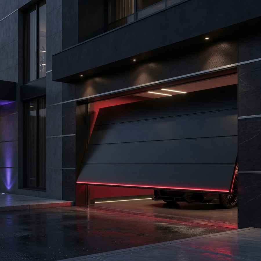Garage and garage doors